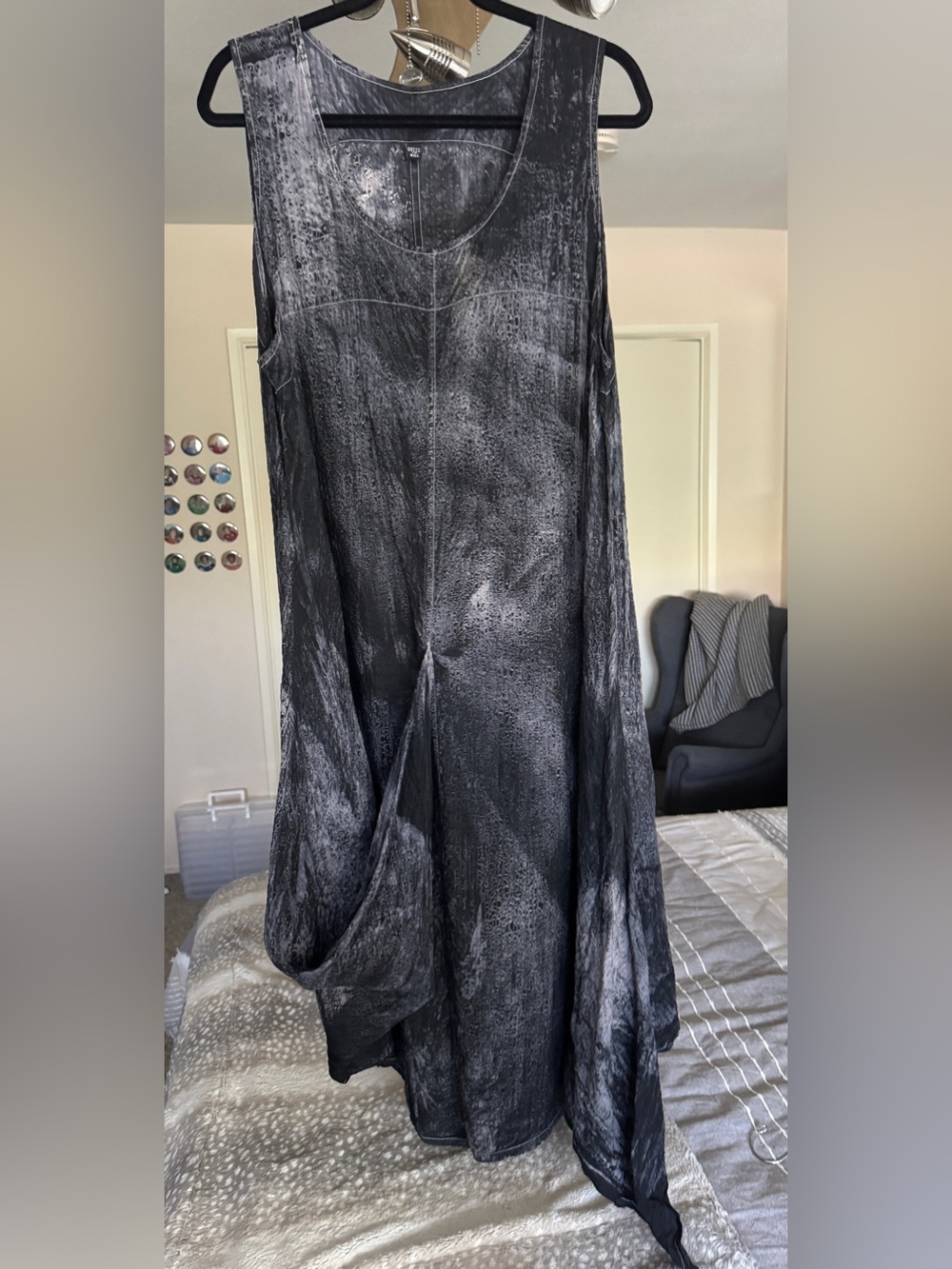 Dressed to Kill Black Sleeveless Asymmetric Midi Dress